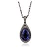 Image 3 : 18KT White Gold 6.53ct Tanzanite and Diamond Pendant With Chain