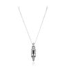 Image 3 : 14KT White Gold 11.80ct Aquamarine and Diamond Pendant With Chain