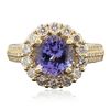 Image 1 : 14KT Yellow Gold 2.72ct Tanzanite and Diamond Ring