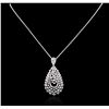 Image 3 : 14KT White Gold 1.50ctw Diamond Pendant With Chain