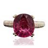 Image 1 : 14KT Yellow Gold 5.62ct Tourmaline and Diamond Ring