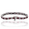 Image 2 : 14KT White Gold 7.35ctw Ruby and Diamond Bracelet