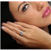 Image 2 : 14KT White Gold 1.43ct Aquamarine and Diamond Ring