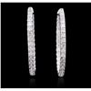 Image 3 : 14KT White Gold 5.89ctw Diamond Earrings