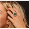 Image 1 : 14KT Yellow Gold 2.85ct Emerald and Diamond Ring