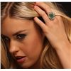 Image 2 : 14KT Yellow Gold 2.85ct Emerald and Diamond Ring