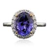 Image 3 : 14KT Two-Tone Gold 3.90ct Tanzanite and Diamond Ring