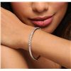 Image 2 : 14KT White Gold 1.93ctw Diamond Bangle Bracelet