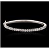 Image 3 : 14KT White Gold 1.93ctw Diamond Bangle Bracelet