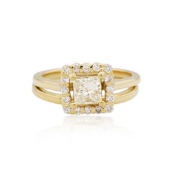 14KT Yellow Gold 0.91ct Diamond Wedding Set