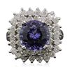 Image 1 : 14KT White Gold 3.11ct Tanzanite and Diamond Ring
