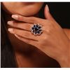 Image 2 : 14KT Rose Gold 9.91ctw Sapphire Ring