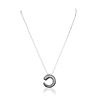 Image 3 : 14KT White Gold 0.28ctw Diamond Pendant With Chain