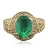 Image 3 : 14KT Yellow Gold 2.81ct Emerald and Diamond Ring