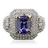 Image 3 : 14KT Two-Tone 2.79ct Tanzanite and Diamond Ring