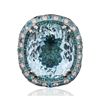 Image 3 : 18KT Two-Tone Gold GIA Certified 39.59ctw Paraiba Tourmaline and Diamond Ring