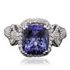 Image 1 : 14KT White Gold 6.30ct Tanzanite and Diamond Ring