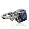 Image 2 : 14KT White Gold 6.30ct Tanzanite and Diamond Ring