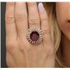 Image 1 : 14KT Yellow Gold 10.60ct Ruby and Diamond Ring