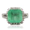 Image 3 : 14KT White Gold 6.66ct Emerald and Diamond Ring