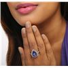 Image 2 : 14KT White Gold 5.35ct Tanzanite and Diamond Ring