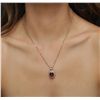 Image 2 : 14KT Yellow Gold 7.00ct Ruby and Diamond Pendant With Chain