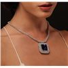 Image 2 : 18KT White Gold 43.74ct Tanzanite and Diamond Necklace