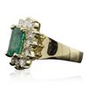 Image 2 : 14KT Yellow Gold 1.95ct Emerald and Diamond Ring