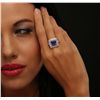 Image 1 : 14KT White Gold 4.23ct Tanzanite and Diamond Ring