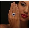 Image 2 : 14KT White Gold 4.23ct Tanzanite and Diamond Ring