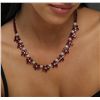 Image 2 : 14KT Yellow Gold 52.64ctw Ruby and Diamond Necklace