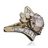 Image 2 : 14KT Yellow Gold 4.51ctw Brilliant Cut Diamond Ring