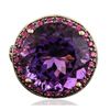 Image 1 : 14KT Yellow Gold 13.57ct Amethyst and Ruby Ring