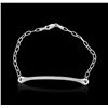 Image 1 : 14KT White Gold 0.22ctw Diamond Bracelet