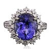 Image 1 : 14KT White Gold 5.86ct Tanzanite and Diamond Ring