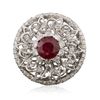 Image 3 : 14KT White Gold 1.80ct Ruby and Diamond Ring