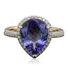 Image 1 : 14KT Yellow Gold 4.73ct Tanzanite and Diamond Ring