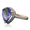 Image 2 : 14KT Yellow Gold 4.73ct Tanzanite and Diamond Ring