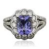 Image 3 : 14KT White Gold 2.19ct Tanzanite and Diamond Ring