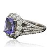 Image 4 : 14KT White Gold 2.19ct Tanzanite and Diamond Ring