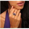 Image 2 : 14KT Two-Tone Gold 4.41ct Tanzanite and Diamond Ring