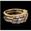 Image 4 : 14KT Yellow, White, And Rose Gold 0.80ctw Diamond Rings