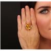 Image 1 : 14KT Rose Gold 24.63ct Citrine and Diamond Ring