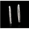 Image 3 : 14KT White Gold 2.04ctw Diamond Earrings