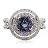 Image 1 : 18KT White Gold 1.53ct Tanzanite and Diamond Ring