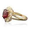 Image 4 : 14KT Yellow Gold 2.79ct Ruby and Diamond Ring