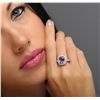 Image 2 : 14KT White Gold 3.00ct Amethyst and Diamond Ring