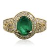 Image 3 : 14KT Yellow Gold 2.05ct Emerald and Diamond Ring