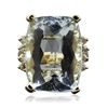 Image 1 : 14KT Yellow Gold 17.32ct Aquamarine and Diamond Ring