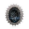 Image 3 : 14KT White Gold 19.77ct Topaz and Diamond Ring